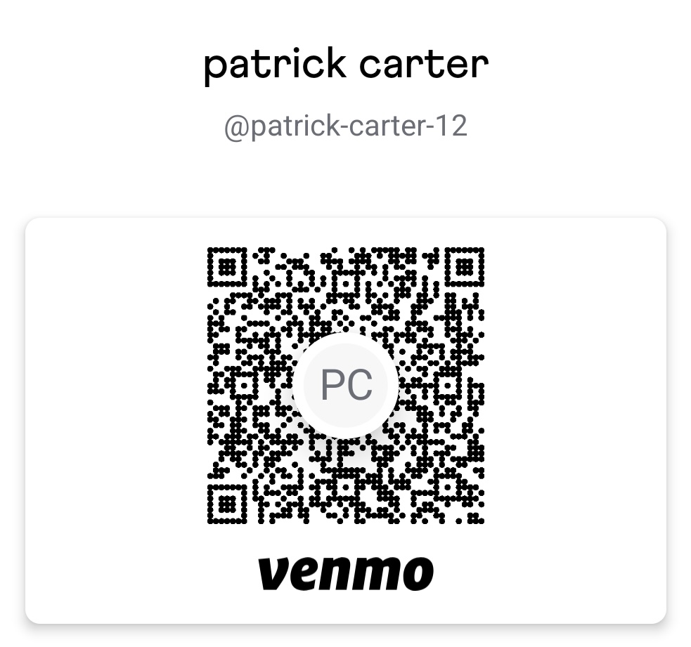 Venmo QR Code for Patrick Carter